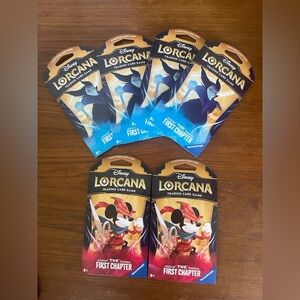 Disney Lorcana The First Chapter Sleeved Blister Booster Packs Sealed x6 NEW